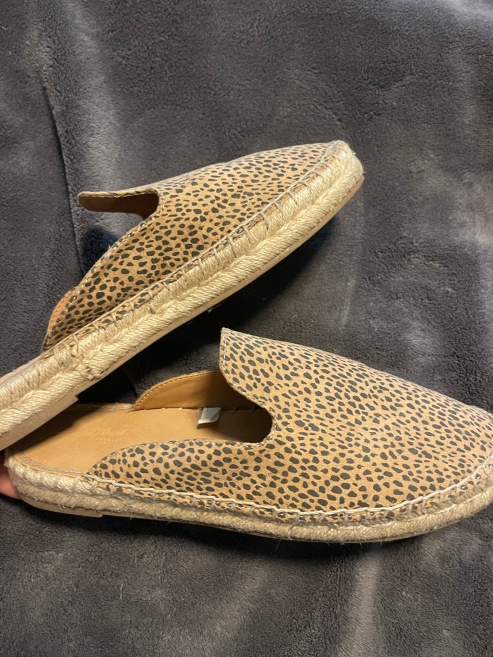 Universal Thread Leopard Print Espadrille Slip-On Mules